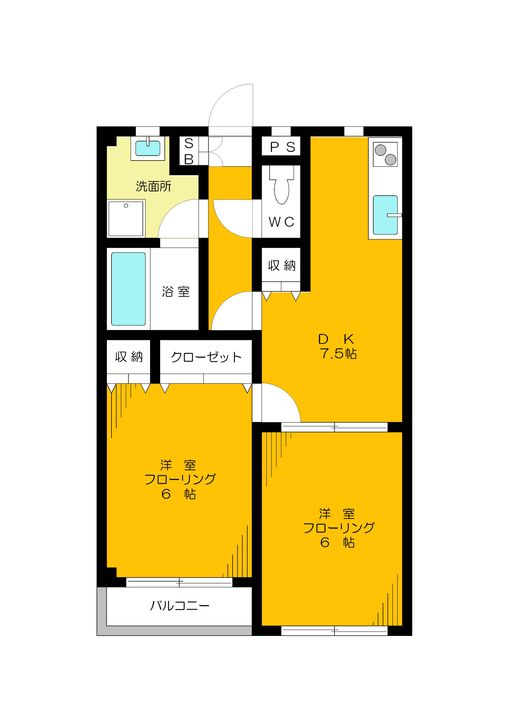 東京都武蔵野市西久保2(マンション)の賃貸物件の間取り