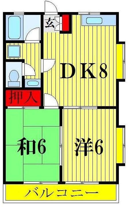 エスポワール中川の間取り