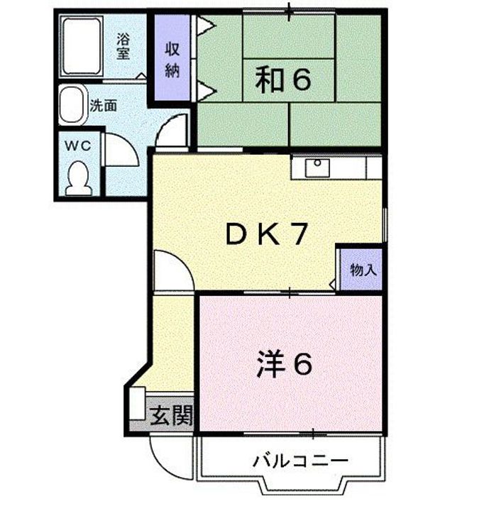 神奈川県秦野市鶴巻南4(アパート)の賃貸物件の間取り