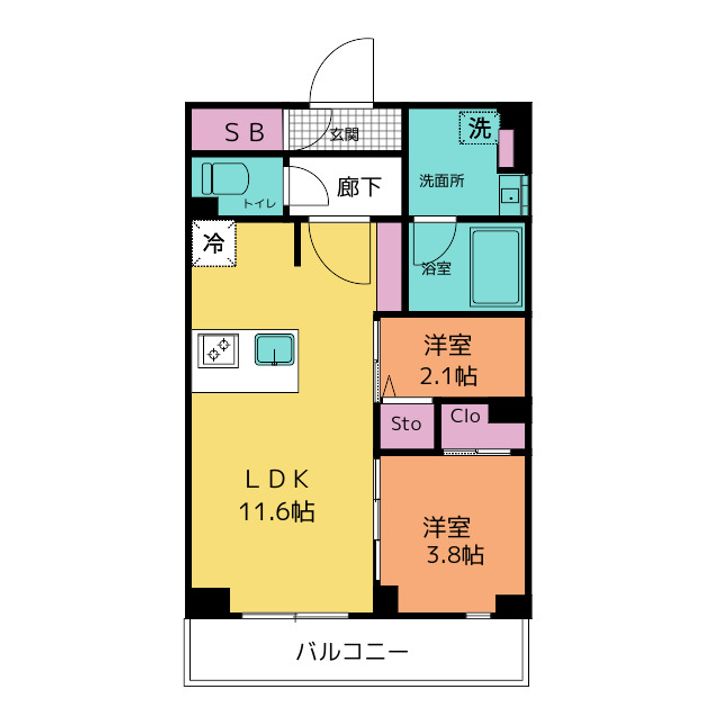 東京都大田区鵜の木3(マンション)の賃貸物件の間取り