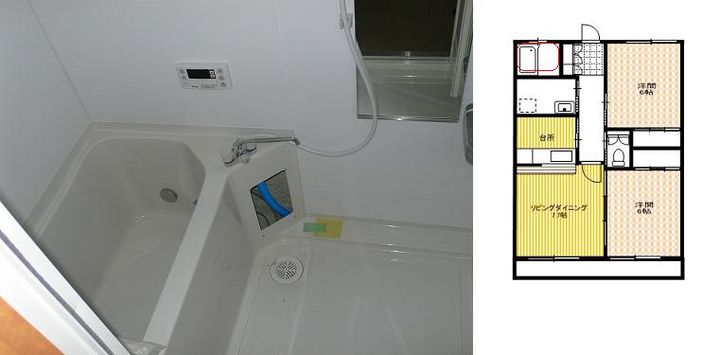 北ハイツ(Bタイプ)の風呂