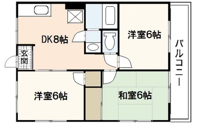 コーポ熊本の間取り
