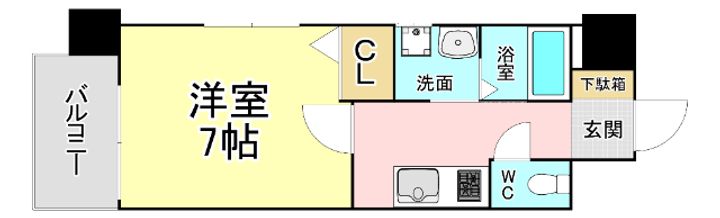 福岡県北九州市小倉北区片野3(マンション)の賃貸物件の間取り