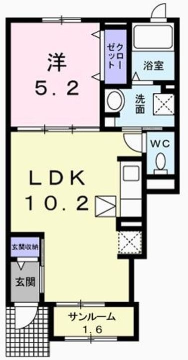 マロンガーデンBの間取り