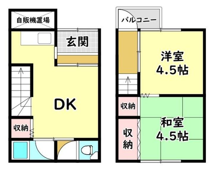 大阪府寝屋川市萱島東2(一戸建)の賃貸物件の間取り