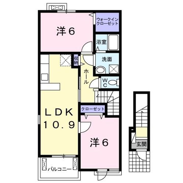 大阪府泉南市信達市場(アパート)の賃貸物件の間取り