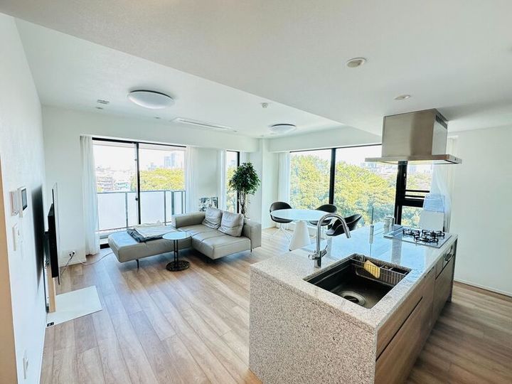 東京都品川区上大崎2(マンション)の賃貸物件の居間