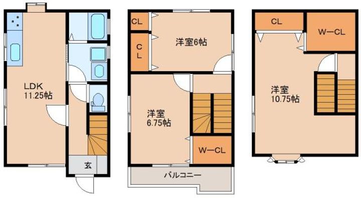滋賀県大津市瀬田3(一戸建)の賃貸物件の間取り