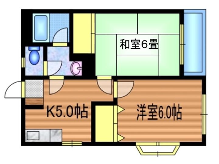 レジデンス井野Bの間取り