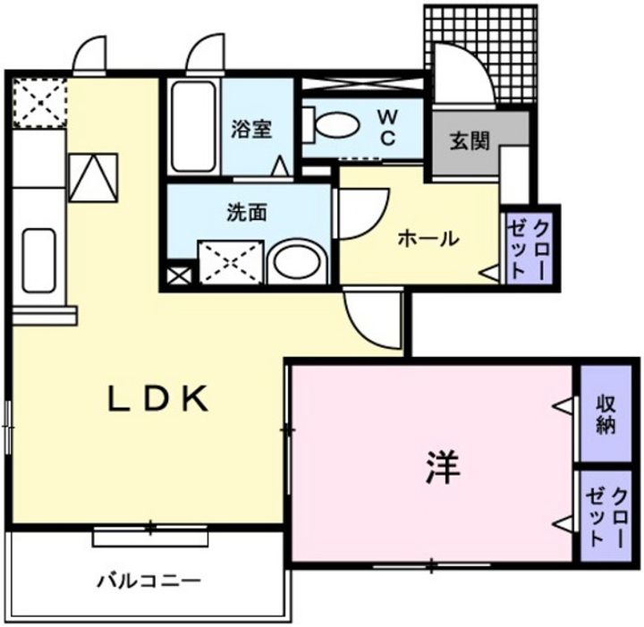 カルム Bの間取り