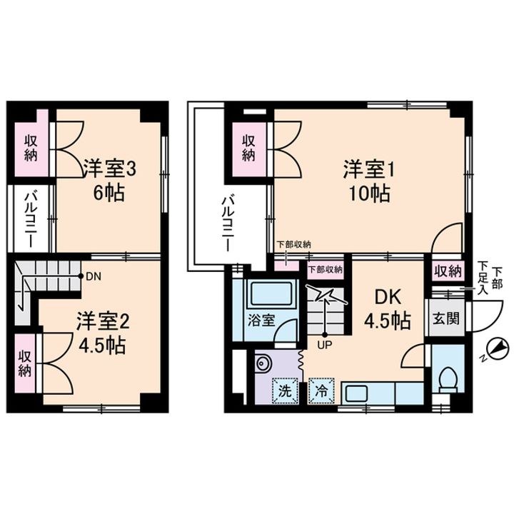 東京都豊島区南大塚3の賃貸マンションの間取り