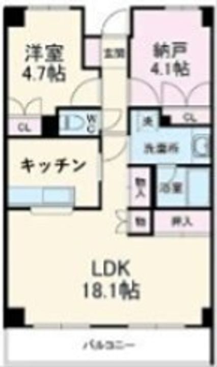 神奈川県厚木市愛甲東3の賃貸マンションの間取り