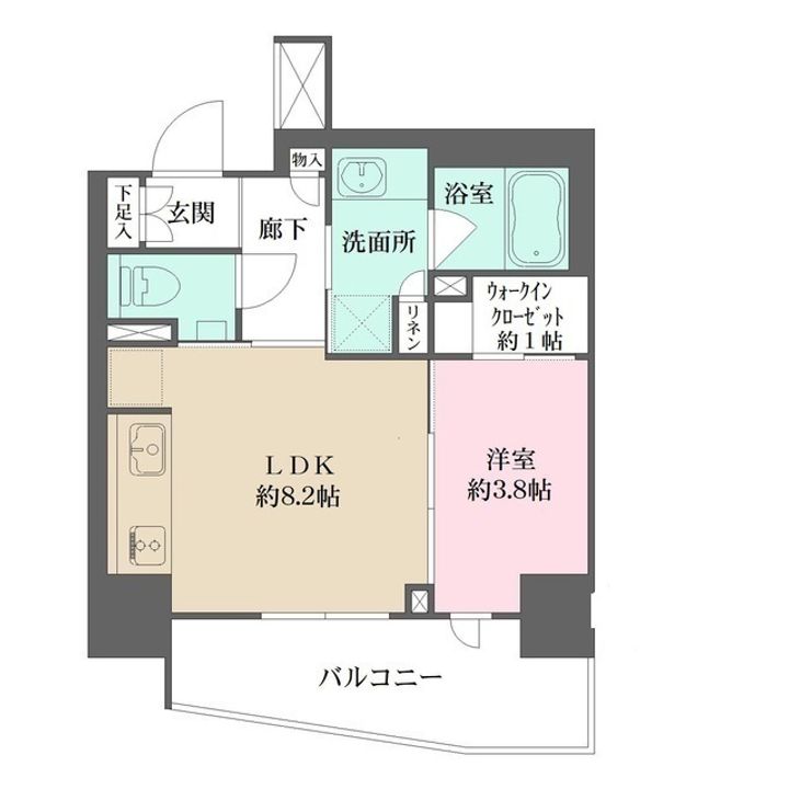 東京都北区赤羽西1(マンション)の賃貸物件の間取り