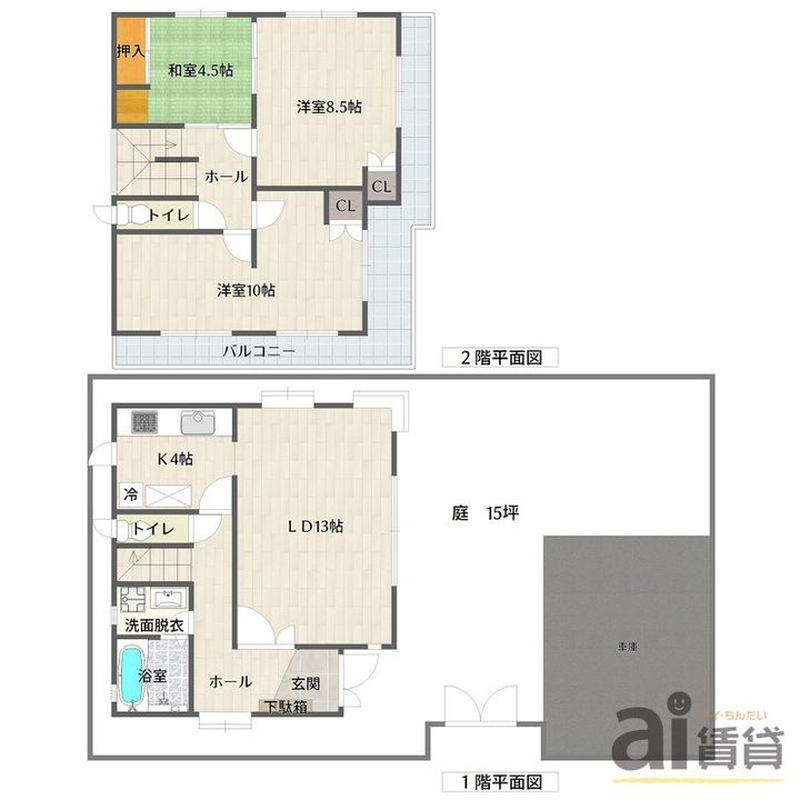 埼玉県狭山市狭山台4(一戸建)の賃貸物件の間取り