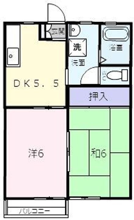 三重県名張市鴻之台3番町(アパート)の賃貸物件の間取り