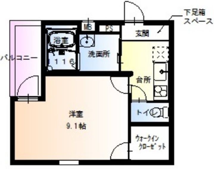 大阪府堺市北区南長尾町1(アパート)の賃貸物件の間取り
