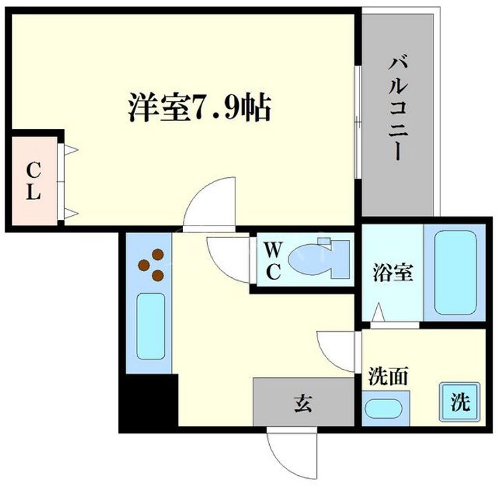 大阪府大阪市西区川口2(マンション)の賃貸物件の間取り