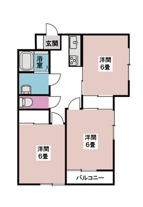 サンパレス韮川Iの間取り