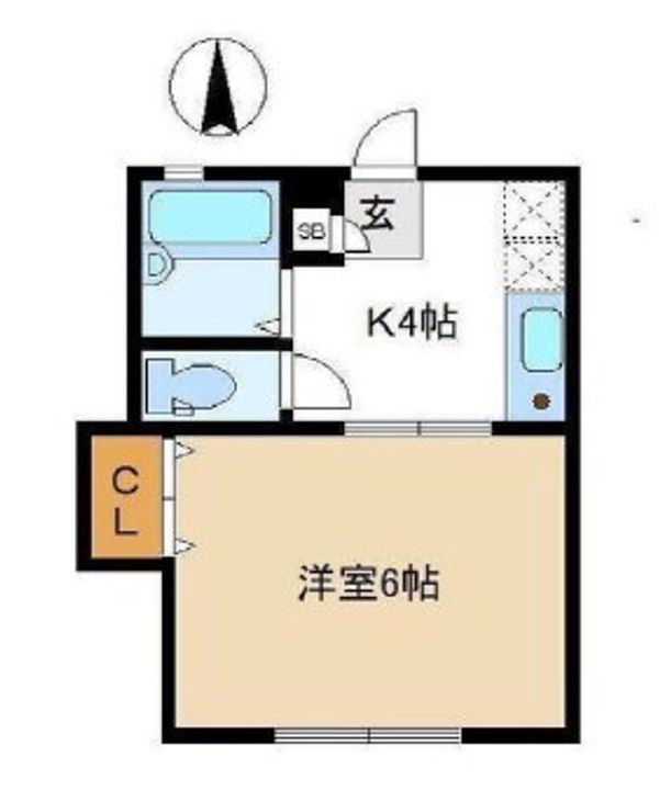 東京都中野区東中野2(アパート)の賃貸物件の間取り