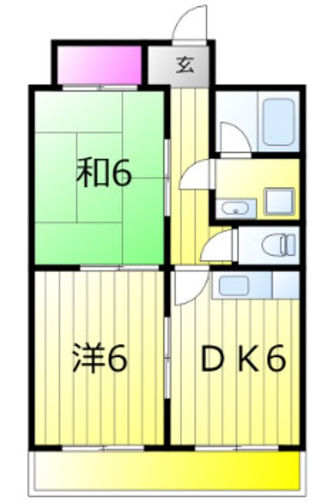 サンハイツ稔台Bの間取り