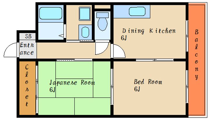 エスポワール森友の間取り