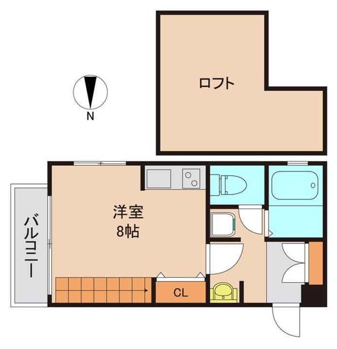 千葉県松戸市新松戸2(アパート)の賃貸物件の間取り