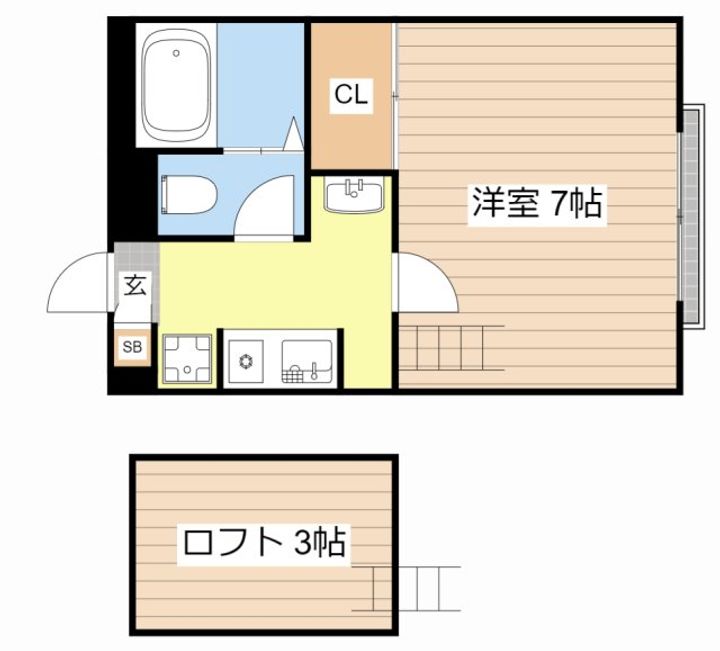 滋賀県彦根市野瀬町(アパート)の賃貸物件の間取り