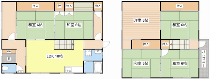 滋賀県彦根市芹中町(一戸建)の賃貸物件の間取り