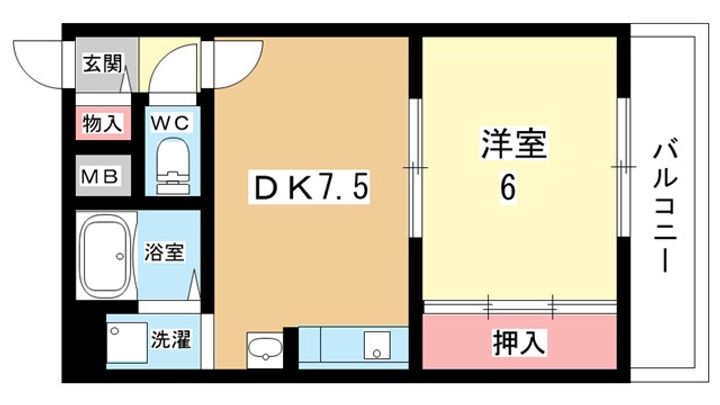 大阪府豊中市柴原町2(マンション)の賃貸物件の間取り