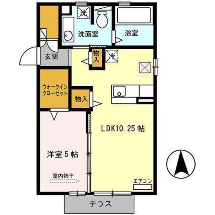 福島県いわき市小名浜岡小名字仏玄前(アパート)の賃貸物件の間取り