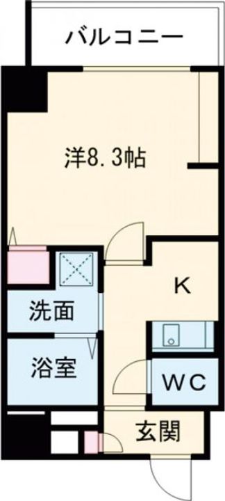 大阪府堺市堺区神明町西1(マンション)の賃貸物件の間取り