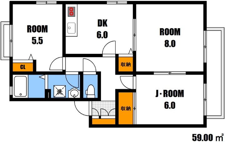 広島県広島市安佐南区東原3(マンション)の賃貸物件の間取り