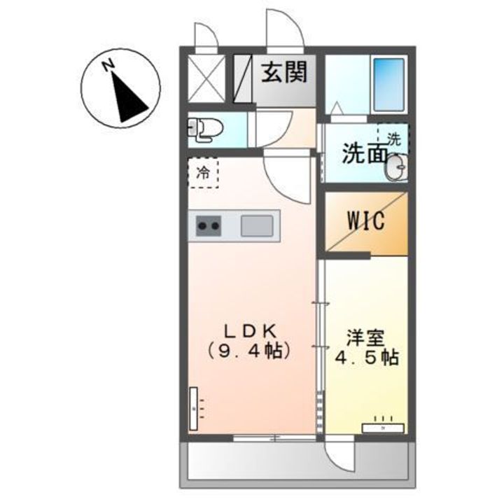 栃木県小山市若木町3(アパート)の賃貸物件の間取り