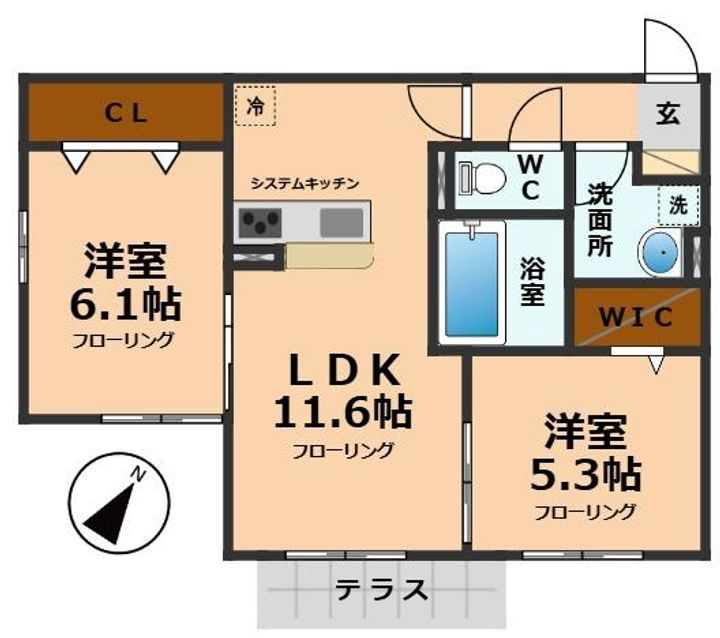 東京都杉並区和泉4(アパート)の賃貸物件の間取り