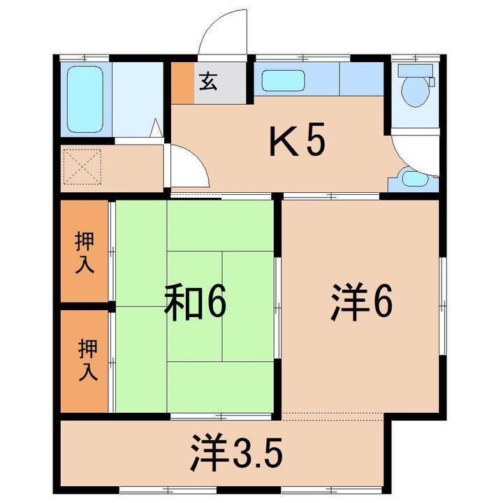 遊佐貸家の間取り