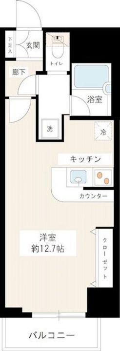 東京都新宿区新宿2(マンション)の賃貸物件の間取り