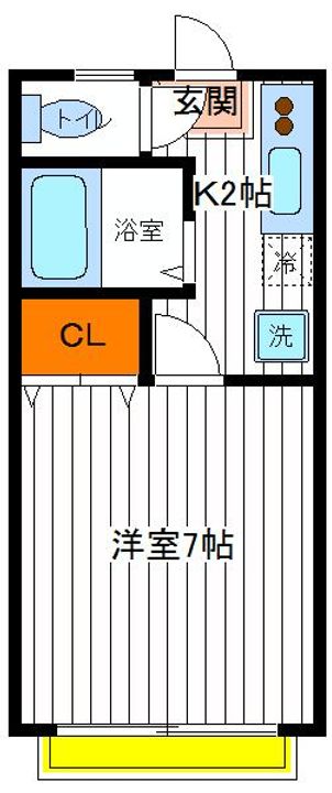 東京都立川市曙町3(アパート)の賃貸物件の間取り