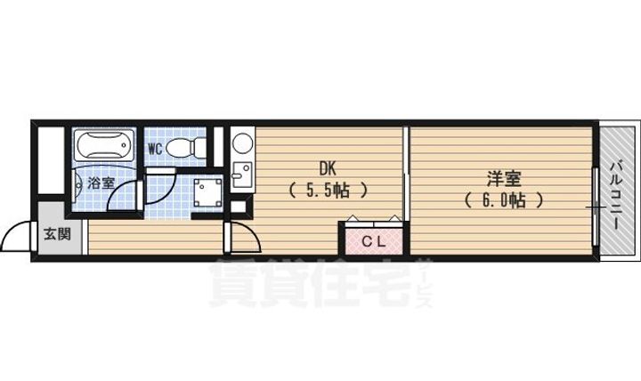 エスリード四条河原町の間取り