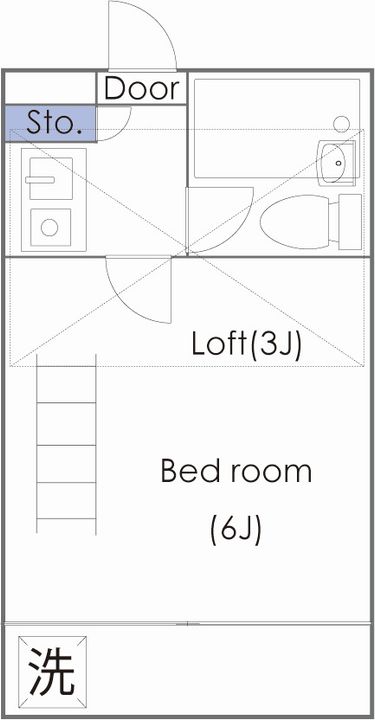 埼玉県坂戸市清水町(アパート)の賃貸物件の間取り