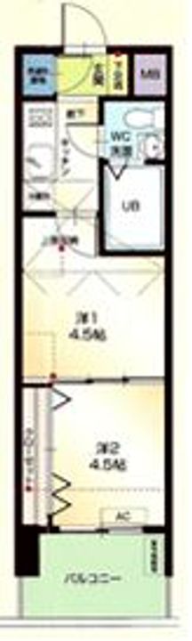 No48 PROJECT2100博多の間取り