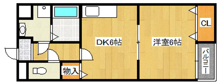 エコーハイツ平野1の間取り