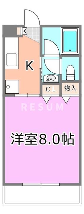 千葉県千葉市中央区旭町(マンション)の賃貸物件の間取り