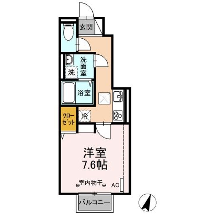 福島県郡山市富田町字下双又(アパート)の賃貸物件の間取り