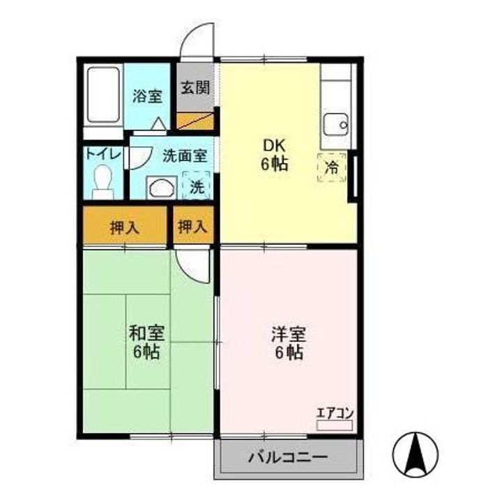 千葉県茂原市東郷(アパート)の賃貸物件の間取り