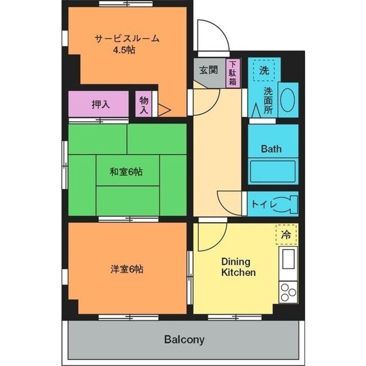 大六天やまよしマンションの間取り