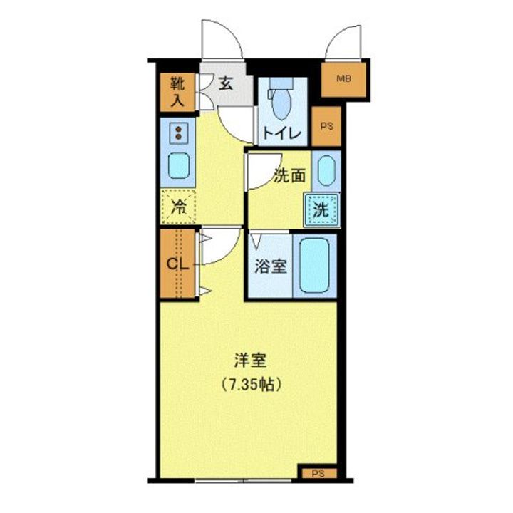 埼玉県川口市芝中田1(マンション)の賃貸物件の間取り