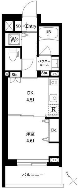 東京都板橋区板橋4(マンション)の賃貸物件の間取り