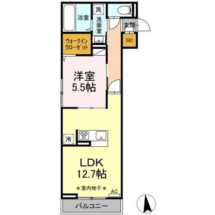 神奈川県藤沢市長後(アパート)の賃貸物件の間取り