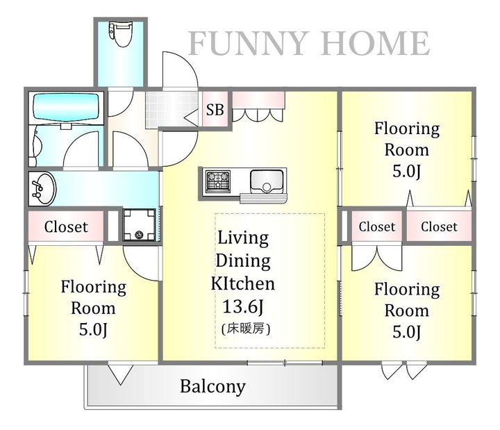 東京都品川区中延3(マンション)の賃貸物件の間取り