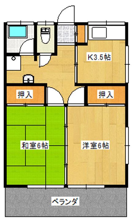 上野アパートの間取り